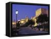 Walls Promenade and Tower of David at Dusk, Jerusalem, Israel, Middle East-Simanor Eitan-Framed Stretched Canvas