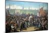 Walls Start Demolition. Ceremony Riga City, November 15, 1857. Artist Julius Gottfried Siegmund-null-Mounted Giclee Print