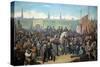 Walls Start Demolition. Ceremony Riga City, November 15, 1857. Artist Julius Gottfried Siegmund-null-Stretched Canvas