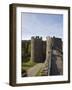 Walls Walk West to Mill Gate Towers Entrance, with View of Medieval Walls, Conwy, Wales-Pearl Bucknall-Framed Photographic Print