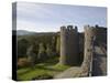 Walls Walk West to Mill Gate Towers Entrance, with View of Medieval Walls, Conwy, Wales-Pearl Bucknall-Stretched Canvas