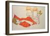 Wally in a Red Blouse with Knees Lifted Up, 1913-Egon Schiele-Framed Giclee Print