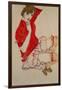 Wally in Red Blouse with Raised Knees, 1913-Egon Schiele-Framed Giclee Print