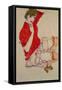 Wally in Red Blouse with Raised Knees, 1913-Egon Schiele-Framed Stretched Canvas