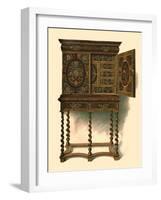 Walnut cabinet inlaid with marquetry, 1905-Shirley Slocombe-Framed Giclee Print