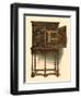 Walnut cabinet inlaid with marquetry, 1905-Shirley Slocombe-Framed Giclee Print