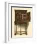 Walnut cabinet inlaid with marquetry, 1905-Shirley Slocombe-Framed Giclee Print