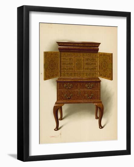 Walnut Cabinet, Property of Edward Dent-Shirley Charles Llewellyn Slocombe-Framed Giclee Print