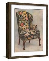 Walnut chair covered with needlework, 1905-Shirley Slocombe-Framed Giclee Print