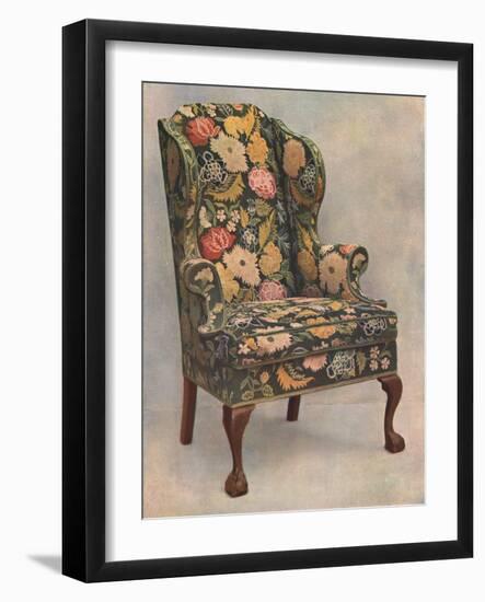 Walnut chair covered with needlework, 1905-Shirley Slocombe-Framed Giclee Print