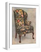 Walnut chair covered with needlework, 1905-Shirley Slocombe-Framed Giclee Print