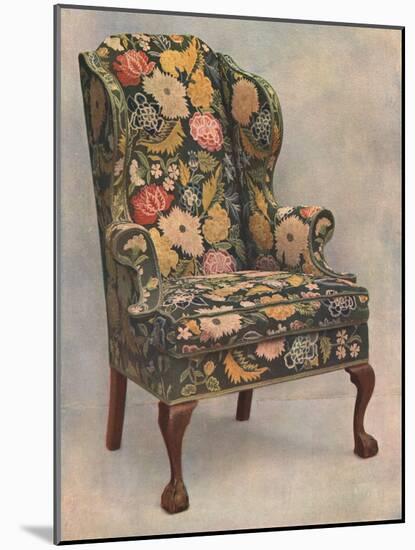 Walnut chair covered with needlework, 1905-Shirley Slocombe-Mounted Giclee Print