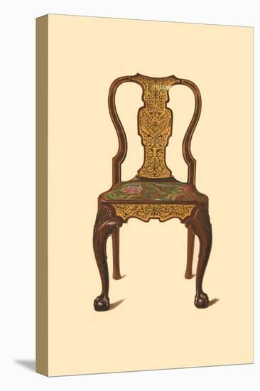 Walnut chair inlaid with marquetry, 1905-Shirley Slocombe-Stretched Canvas