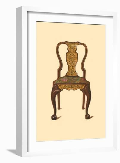 Walnut chair inlaid with marquetry, 1905-Shirley Slocombe-Framed Giclee Print