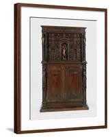 Walnut Genoese Double Cabinet with Bambocci Carvings, Italy-null-Framed Giclee Print