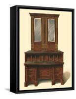 Walnut inlaid writing cabinet, 1905-Shirley Slocombe-Framed Stretched Canvas