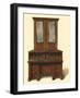 Walnut inlaid writing cabinet, 1905-Shirley Slocombe-Framed Giclee Print