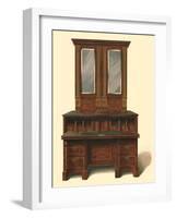 Walnut inlaid writing cabinet, 1905-Shirley Slocombe-Framed Giclee Print