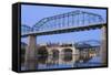 Walnut Street Bridge over the Tennessee River, Chattanooga, Tennessee, United States of America-Richard Cummins-Framed Stretched Canvas