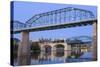 Walnut Street Bridge over the Tennessee River, Chattanooga, Tennessee, United States of America-Richard Cummins-Stretched Canvas