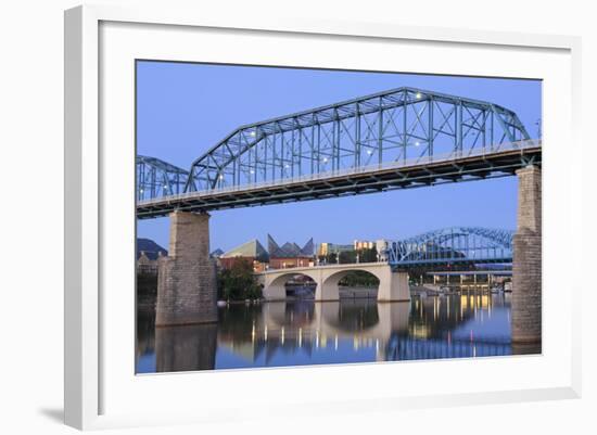 Walnut Street Bridge over the Tennessee River, Chattanooga, Tennessee, United States of America-Richard Cummins-Framed Photographic Print