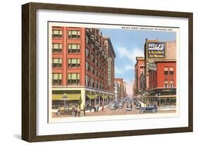 Walnut Street, Des Moines, Iowa-null-Framed Art Print