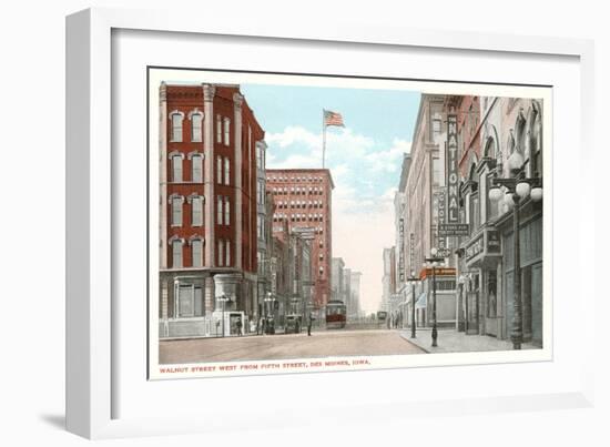 Walnut Street, Des Moines, Iowa-null-Framed Art Print