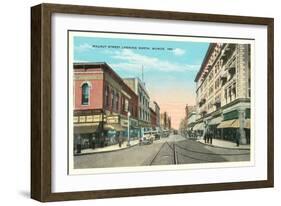 Walnut Street, Muncie-null-Framed Art Print