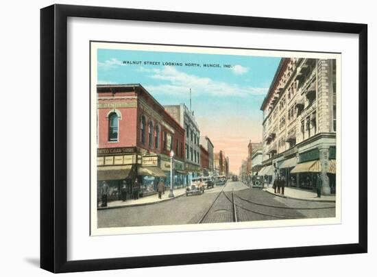 Walnut Street, Muncie-null-Framed Art Print