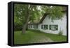 Walnut Tree in the Garden of an Old Thatched House-Uwe Steffens-Framed Stretched Canvas