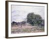 Walnut Trees, Effect of the Setting Sun - First Day of October, 1882-Alfred Sisley-Framed Giclee Print