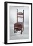 Walnut Venetian Chair with Carved Stretchers and Leather Seat, Italy, Late 16th Century-null-Framed Giclee Print