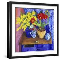 Walnuts and Flowers (Noix et Fleurs)-Isy Ochoa-Framed Giclee Print