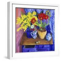 Walnuts and Flowers (Noix et Fleurs)-Isy Ochoa-Framed Giclee Print