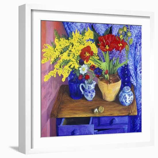 Walnuts and Flowers (Noix et Fleurs)-Isy Ochoa-Framed Giclee Print