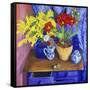 Walnuts and Flowers (Noix et Fleurs)-Isy Ochoa-Framed Stretched Canvas