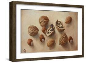 Walnuts and Hazelnuts, 2014-Cristiana Angelini-Framed Giclee Print