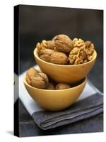 Walnuts in Wooden Bowls-Akiko Ida-Stretched Canvas