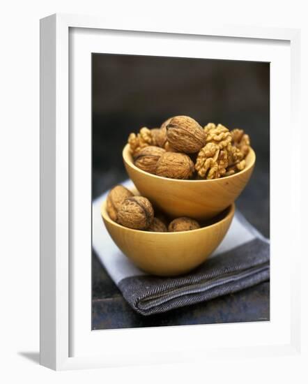 Walnuts in Wooden Bowls-Akiko Ida-Framed Photographic Print