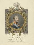 Portrait of Emperor Alexander I (1777-182), 1825-Walraad Nieuwhoff-Mounted Giclee Print