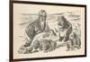 Walrus and Carpenter Address the Oysters-null-Framed Art Print