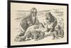 Walrus and Carpenter Address the Oysters-null-Framed Art Print