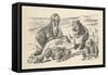 Walrus and Carpenter Address the Oysters-null-Framed Stretched Canvas