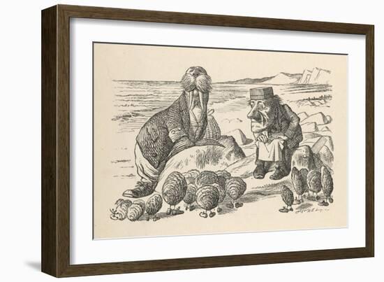 Walrus and Carpenter Address the Oysters-null-Framed Art Print