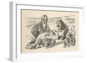 Walrus and Carpenter Address the Oysters-null-Framed Art Print