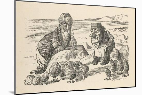 Walrus and Carpenter Address the Oysters-null-Mounted Art Print