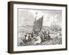 Walrus hunters in the 16th century engraving-Jan Luyken-Framed Giclee Print