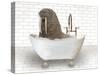 Walrus In Bathtub-Matthew Piotrowicz-Stretched Canvas