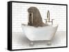 Walrus In Bathtub-Matthew Piotrowicz-Framed Stretched Canvas