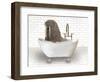 Walrus In Bathtub-Matthew Piotrowicz-Framed Art Print